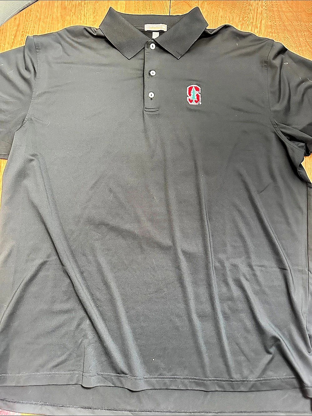 Peter Millar Summer Comfort Stanford Cardinal Polo Black XXL